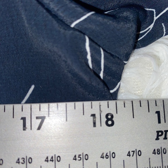 En Saison Baby Doll Tiered Dress Slate Blue/Cream - Picture 5 of 7